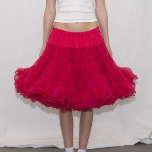 Vintage 1960s hot pink tutu tulle layers size medium nylon sams